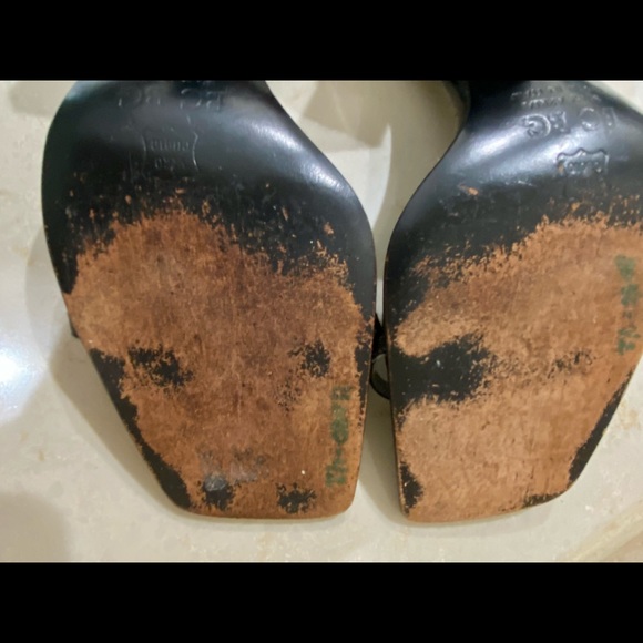 BCBG Thin Strap Satin Sandal-Sz 7 1/4 Black (USED) - Picture 6 of 6